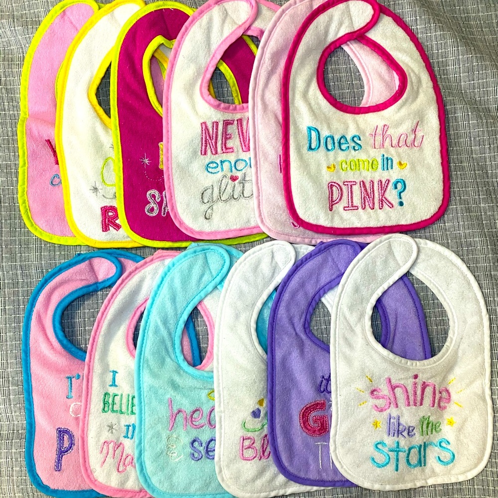 Baby Girl Bibs Set